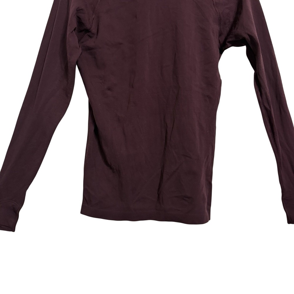 Athleta Momentum Hoodie Womens Small Dark Burgundy Plum‎ Long Sleeve Thumbholes - Picture 5 of 9